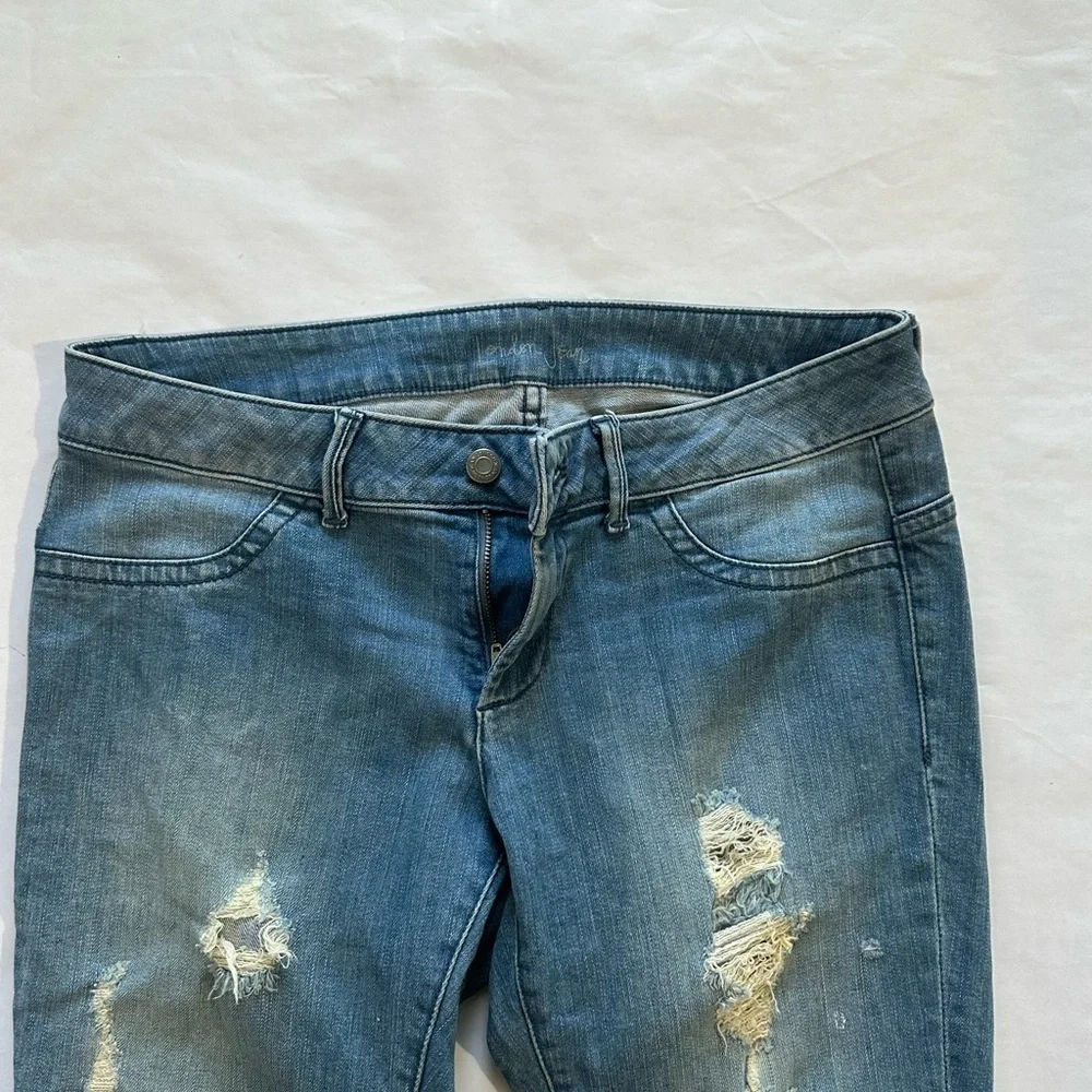 London Jean Distressed Blue Jeans for Women